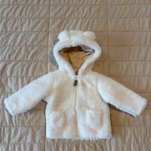 6m Carter’s Plush Bear Jacket - Like New | Ivory